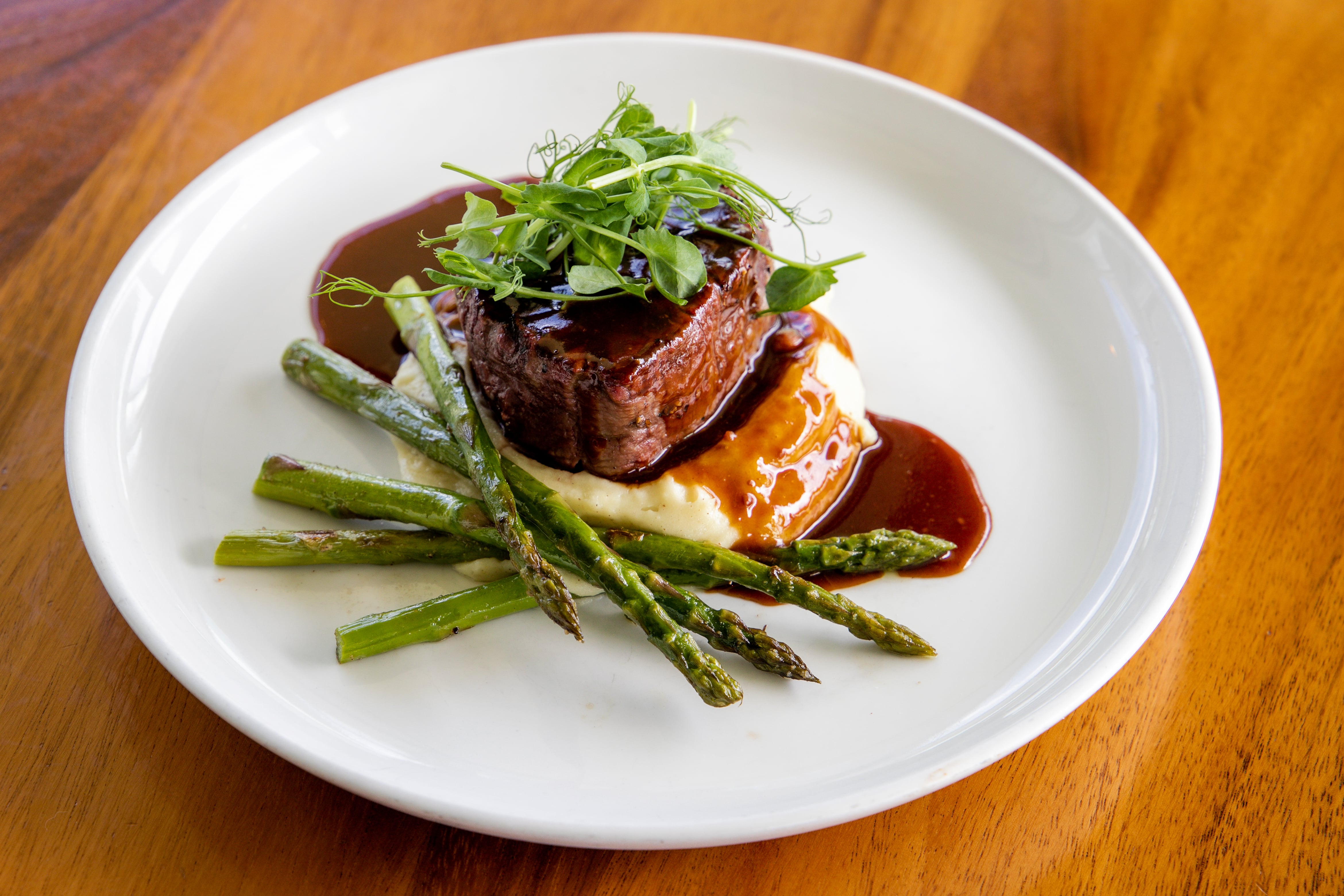 A beautifully plated dinner dish from Plantation House.